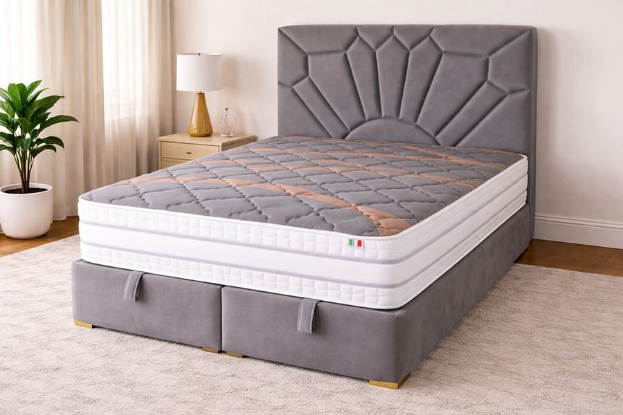 Matelas Lusso Comfort installé sur un lit